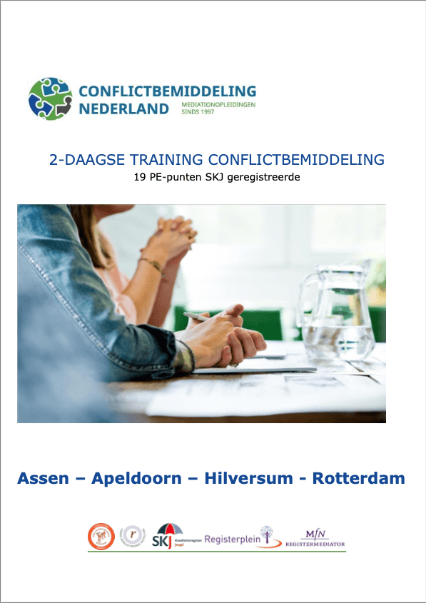 Brochure 2 daagse opleiding tot Conflictbemiddelaar