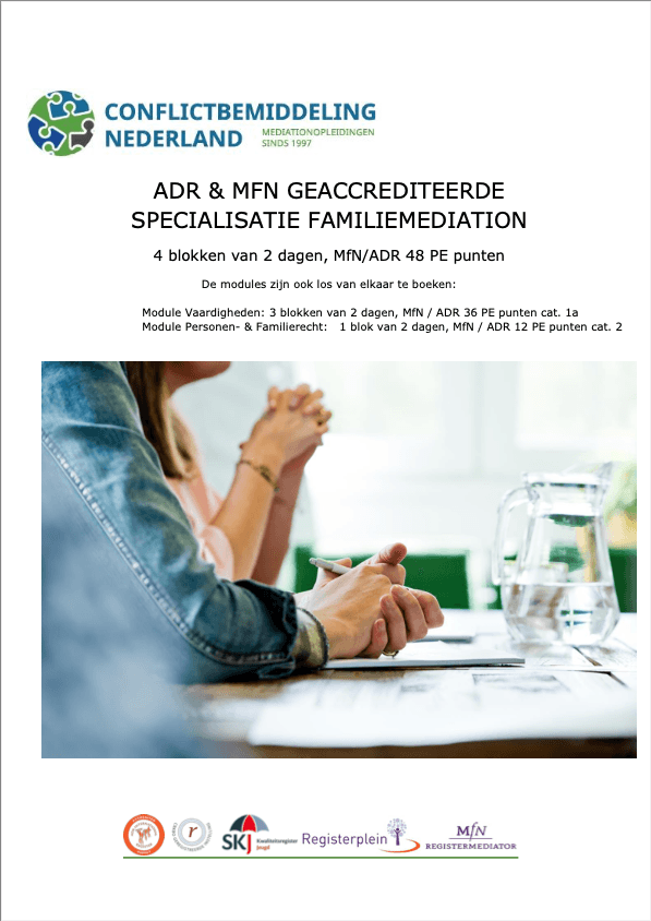 Opleiding tot familiemediator lees alles in de brochure